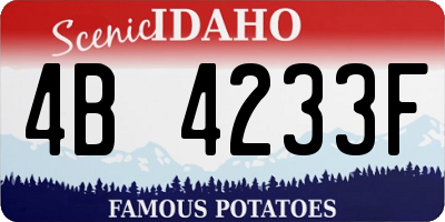 ID license plate 4B4233F