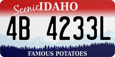 ID license plate 4B4233L