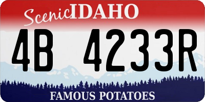 ID license plate 4B4233R