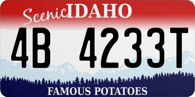 ID license plate 4B4233T