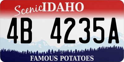 ID license plate 4B4235A