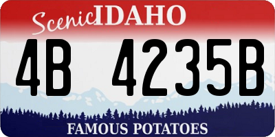 ID license plate 4B4235B