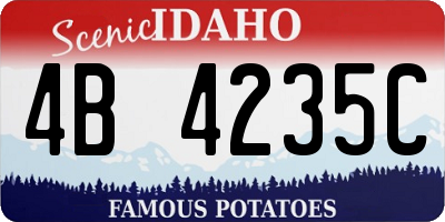ID license plate 4B4235C