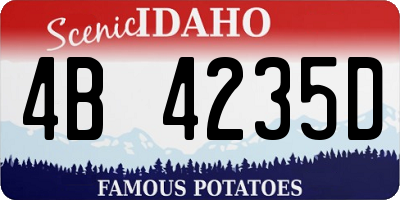 ID license plate 4B4235D