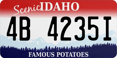 ID license plate 4B4235I