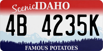 ID license plate 4B4235K