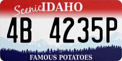 ID license plate 4B4235P