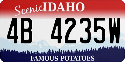 ID license plate 4B4235W