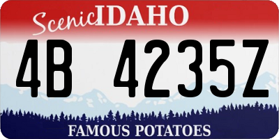 ID license plate 4B4235Z