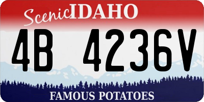 ID license plate 4B4236V