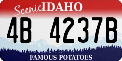 ID license plate 4B4237B