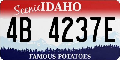 ID license plate 4B4237E
