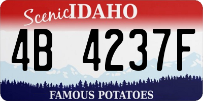 ID license plate 4B4237F