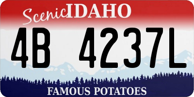 ID license plate 4B4237L