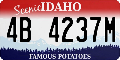 ID license plate 4B4237M