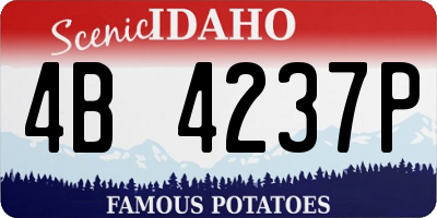 ID license plate 4B4237P