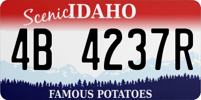 ID license plate 4B4237R