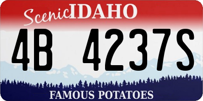 ID license plate 4B4237S