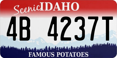 ID license plate 4B4237T