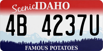 ID license plate 4B4237U