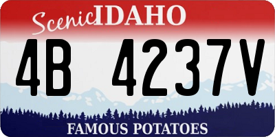 ID license plate 4B4237V