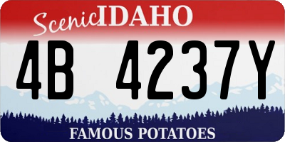 ID license plate 4B4237Y