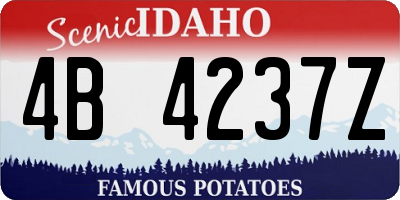 ID license plate 4B4237Z