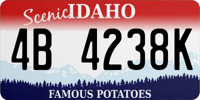 ID license plate 4B4238K
