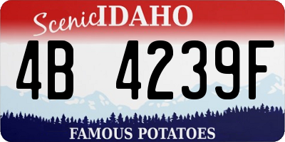 ID license plate 4B4239F