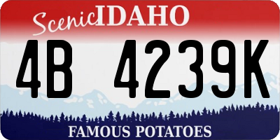 ID license plate 4B4239K