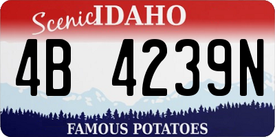 ID license plate 4B4239N