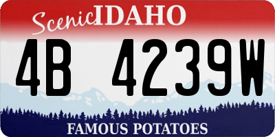 ID license plate 4B4239W