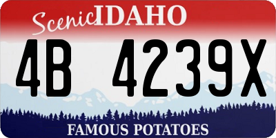 ID license plate 4B4239X