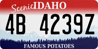 ID license plate 4B4239Z