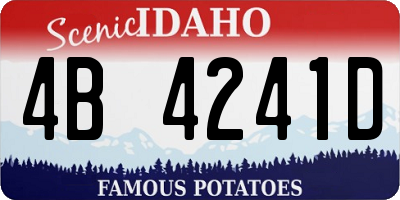 ID license plate 4B4241D
