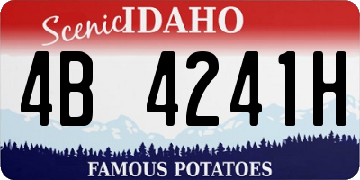 ID license plate 4B4241H