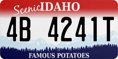 ID license plate 4B4241T