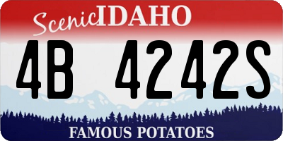 ID license plate 4B4242S