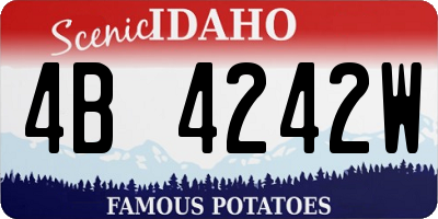 ID license plate 4B4242W