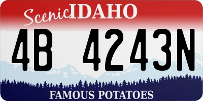 ID license plate 4B4243N