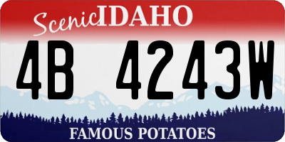 ID license plate 4B4243W