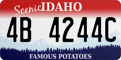 ID license plate 4B4244C