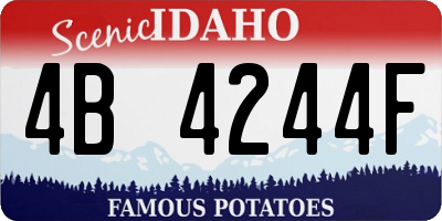 ID license plate 4B4244F