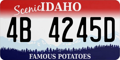 ID license plate 4B4245D