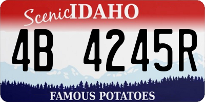 ID license plate 4B4245R