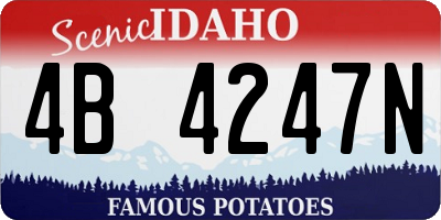 ID license plate 4B4247N