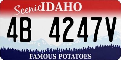 ID license plate 4B4247V