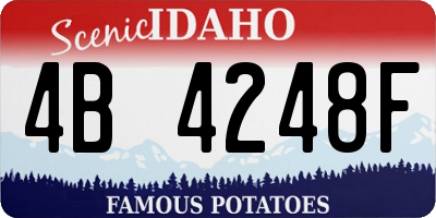 ID license plate 4B4248F