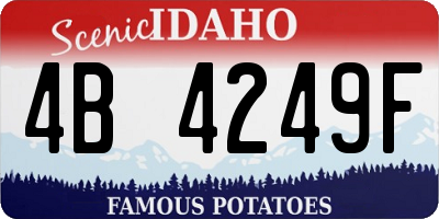 ID license plate 4B4249F