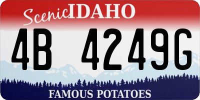ID license plate 4B4249G
